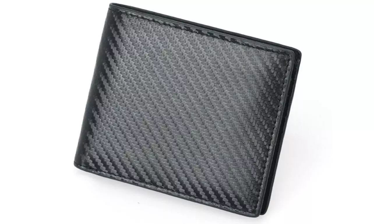 1 ou 2 portefeuilles en cuir et carbone avec sécurité RFID - Primary Image