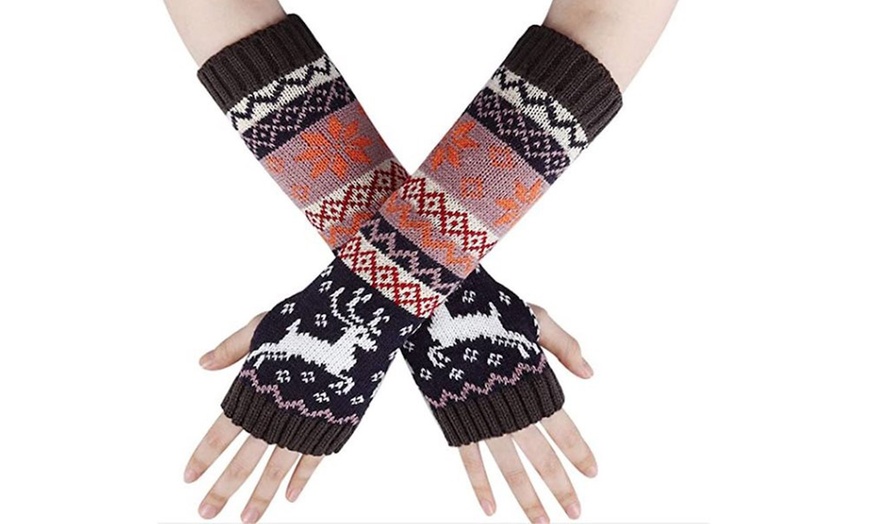 Image 3: Fingerless Arm Gloves