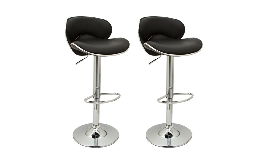 Image 18: Two Faux Leather Bar Stools