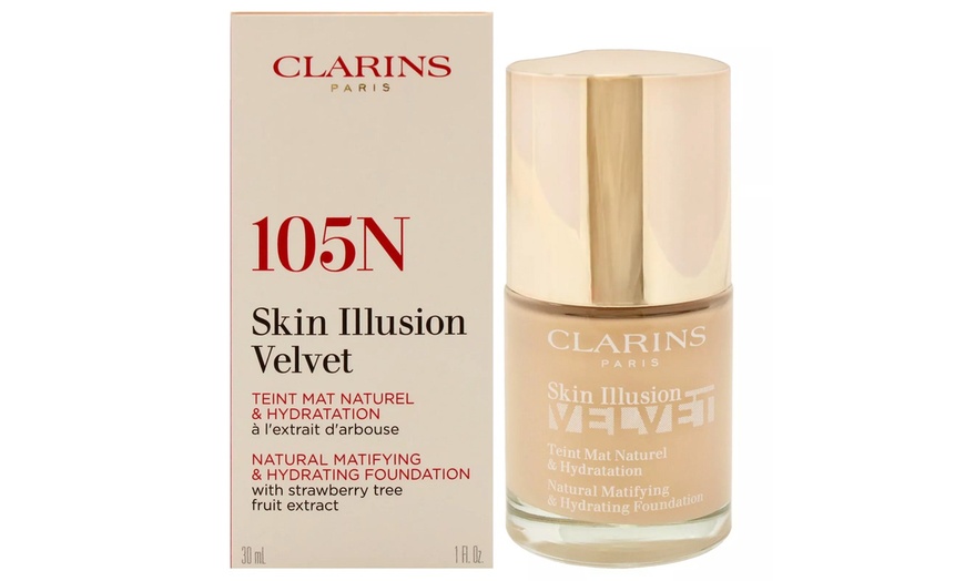 Image 3: Clarins Skin Illusion Velvet Foundation 30ml