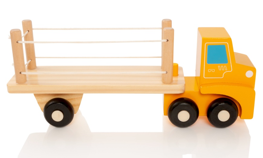 Image 4: Wooden Alphabet Blocks Truck