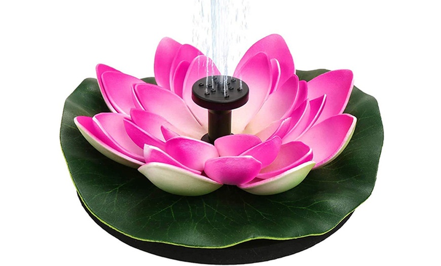 Image 4: Solar-Powered Floating Lotus Water Fountain