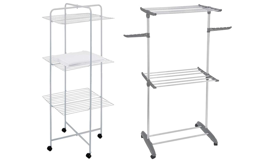 Image 1: Two-Tier Clothes Airer