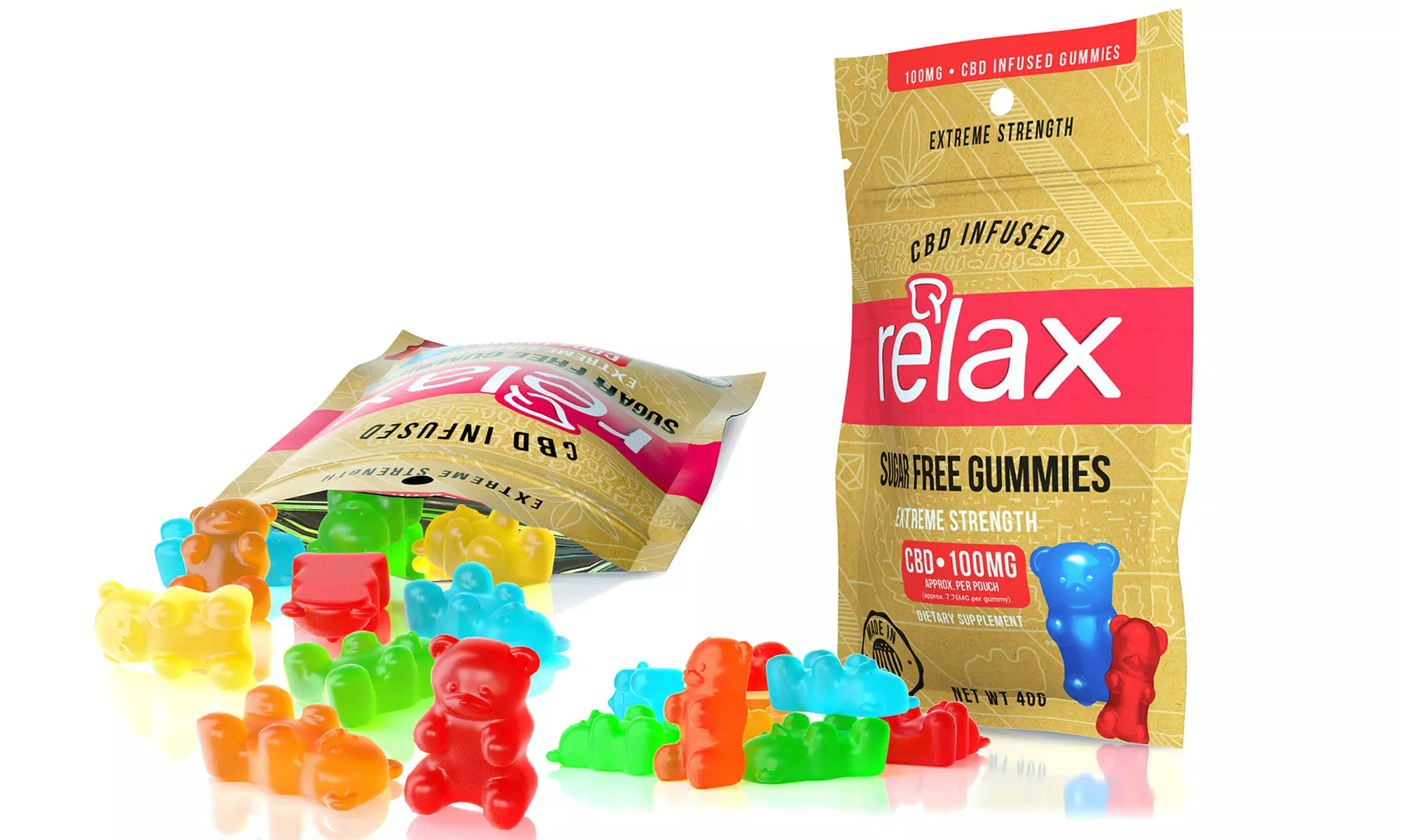 Sugar Free Full Spectrum CBD Infused Gummy Bears from Relax CBD - Primary Image