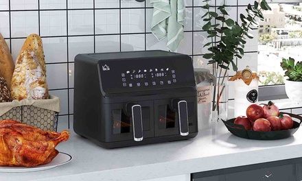 Up To 30% Off Homcom 8L Dual Basket Air Fryer | Groupon