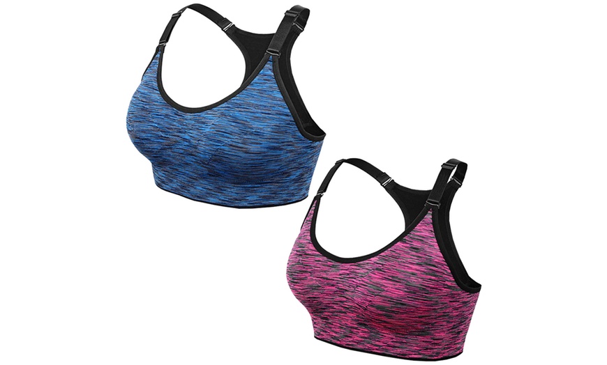 Image 3: Two Maddie Marl Sports Bras