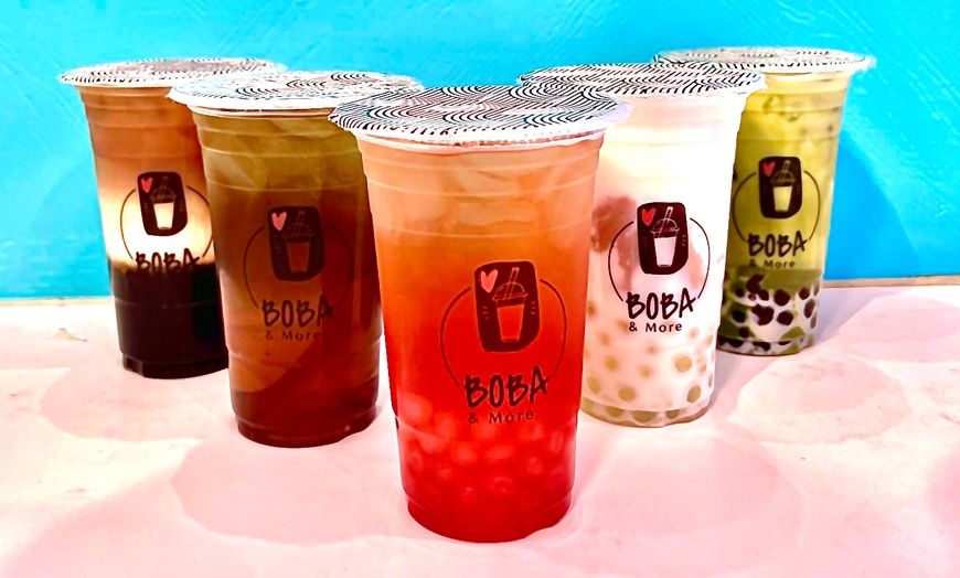 Image 1: Two or Four Bubble Teas or Boba Ice Creams with Choice of Toppings