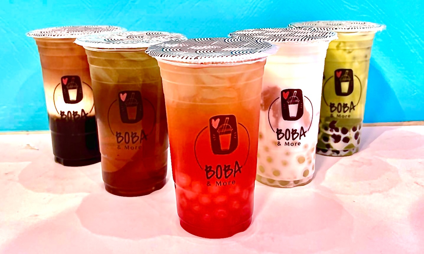 Two or Four Bubble Teas or Boba Ice Creams with Choice of Toppings