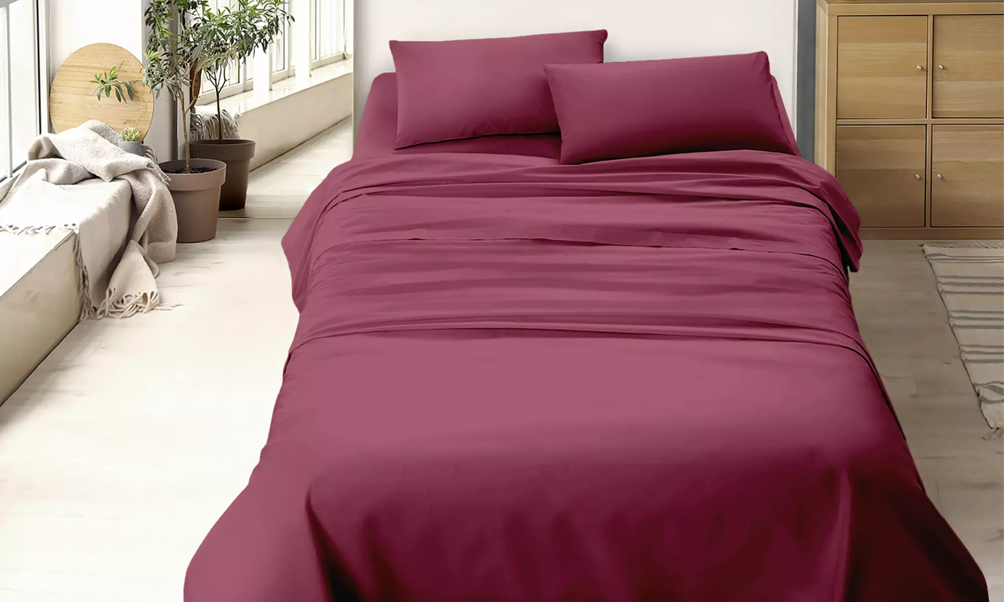 Completo lenzuola in 100% flanella di cotone