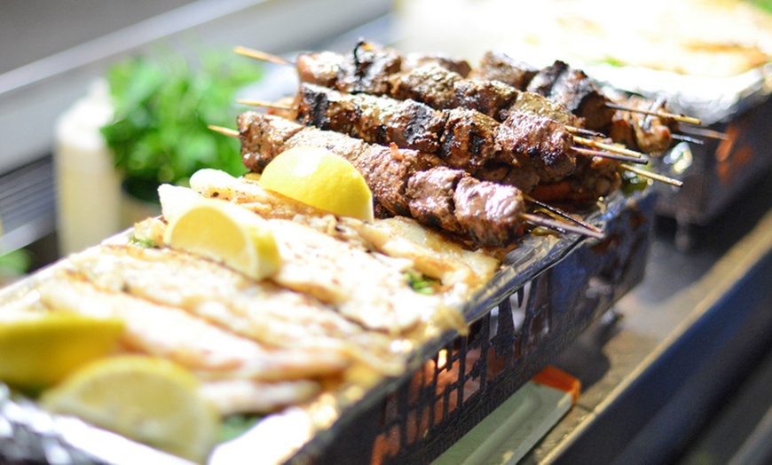 Image 2: Ultimate Sharing Feast: Meter-Long Mixed Grill, Dips, Salad & Wine for Two at Achelya - Up to 30%