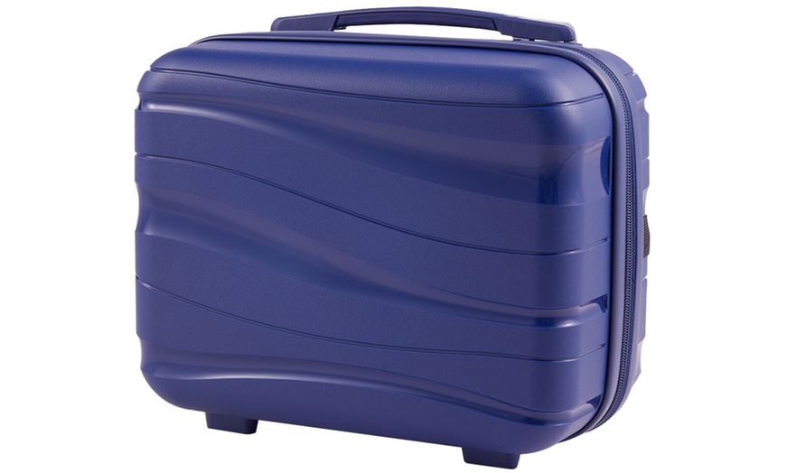 Image 8: Four Piece PP Suitcase Set with Silent Wheels & Password Lock