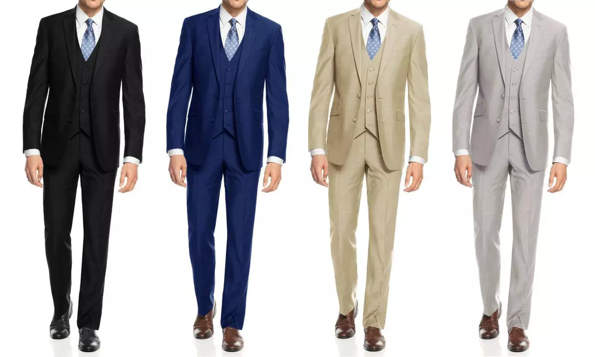 Braveman Men's Slim-Fit Solid Suit (3-Piece) - Primary Image