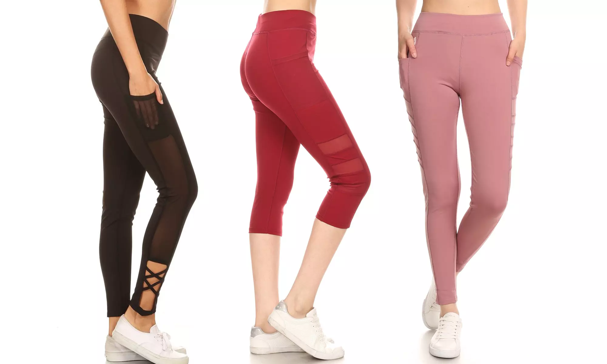 Women's Active Mesh Capris or Leggings - Primary Image