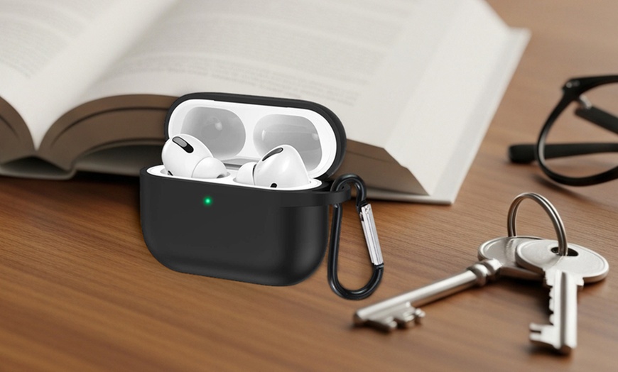 Image 1: 5 in 1 Apple AirPods Pro Soft Silicone Full Protective Shockproof Case Cover