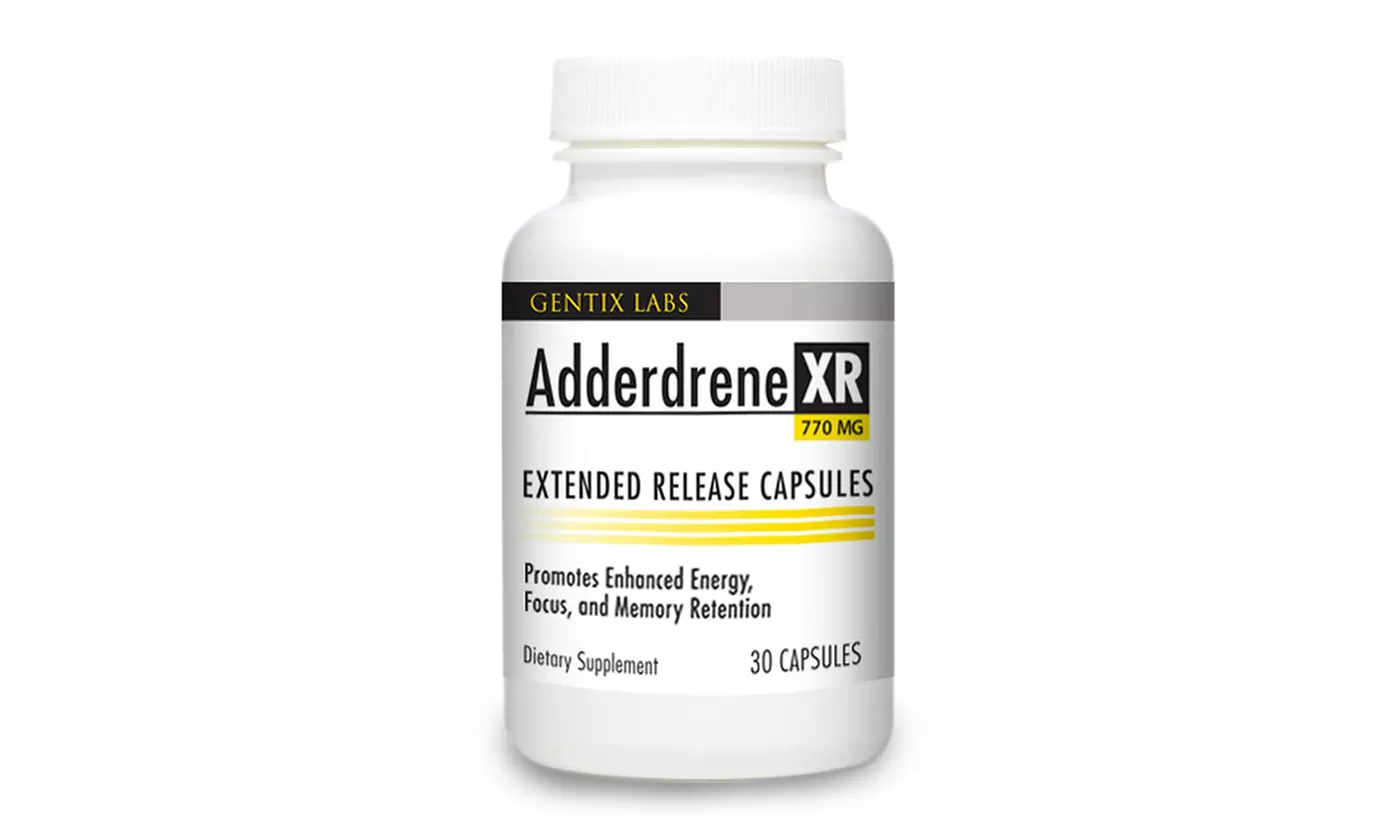 Gentix Labs Adderdrene XR Supplement for Increased Energy and Mental Focus (30-Count) - Primary Image