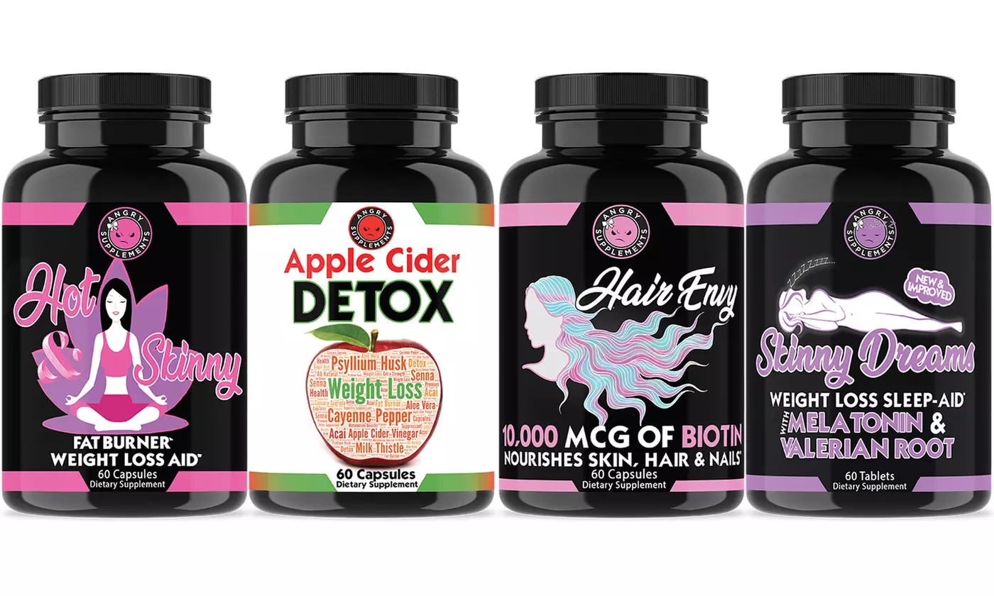 Hot & Skinny, Apple Cider Detox, Hair Envy and Skinny Dreams Women's Combo - Primary Image