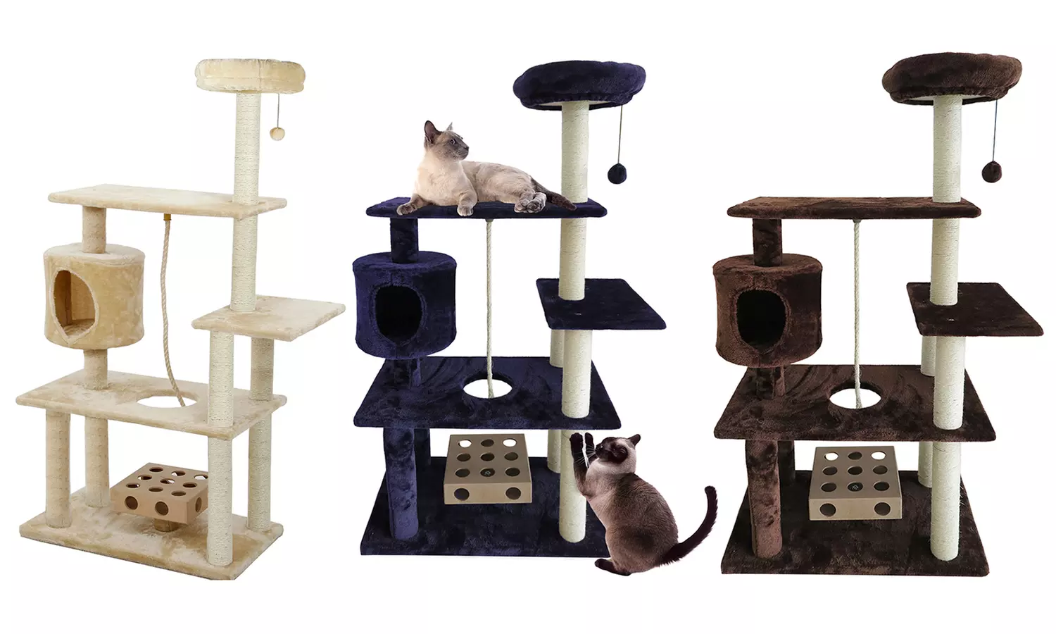 Cat Furniture Playground with Posts and Rope Toy - Primary Image