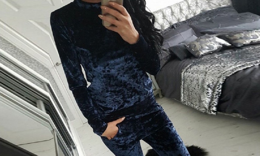 Image 16: Crushed Velvet Tracksuit