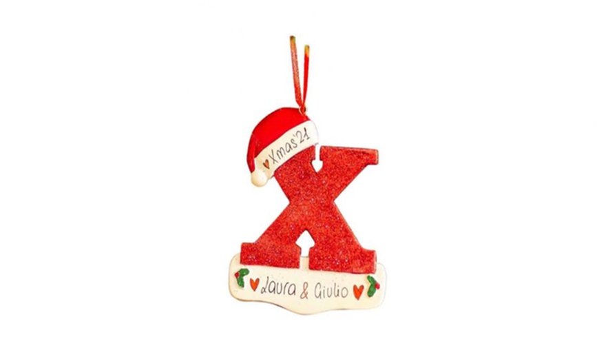 Image 26: Alphabet Initial Christmas Tree Letter Decoration
