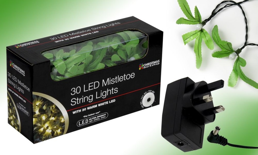 Image 1: LED Mistletoe String Lights