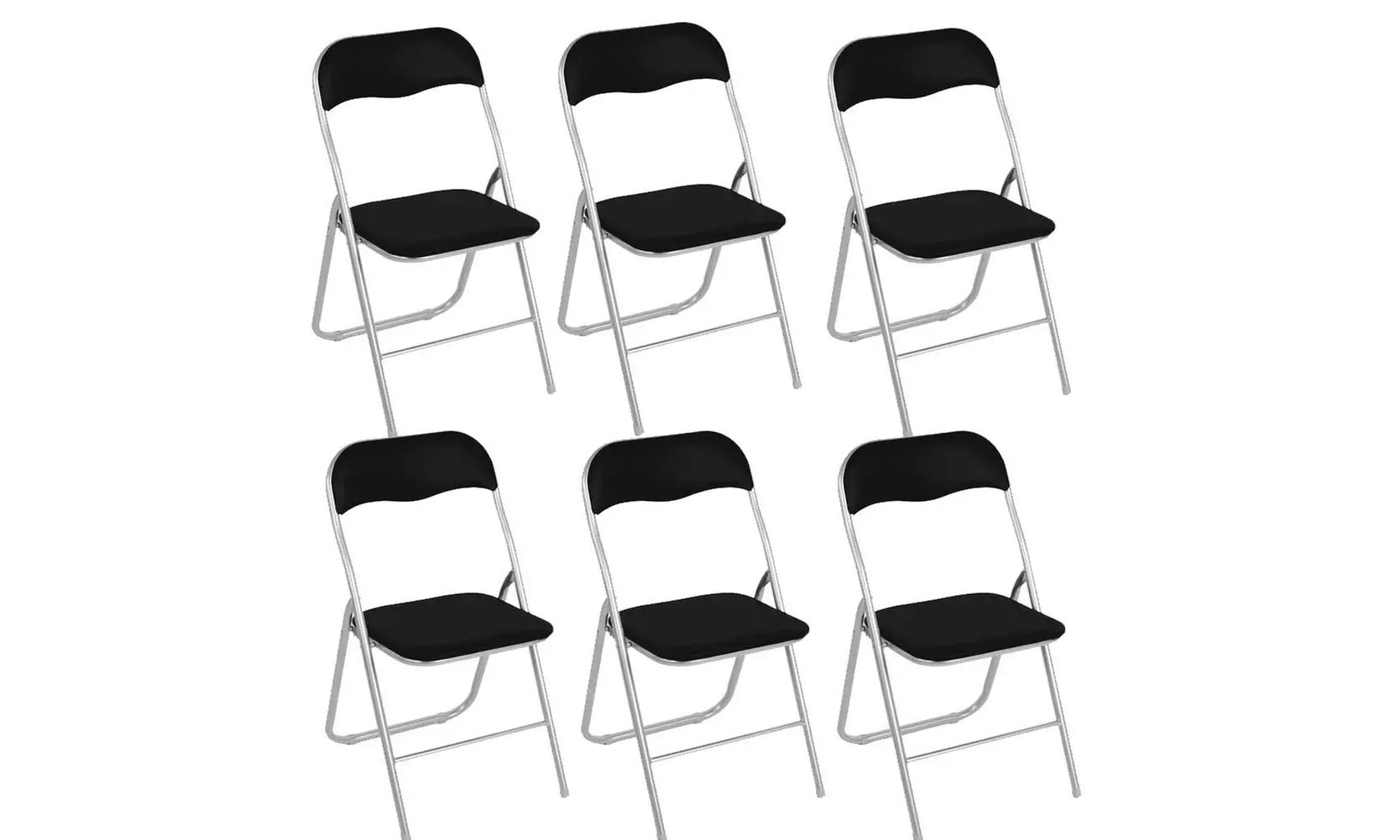 Set 6 sedie pieghevoli imbottite Bakaji