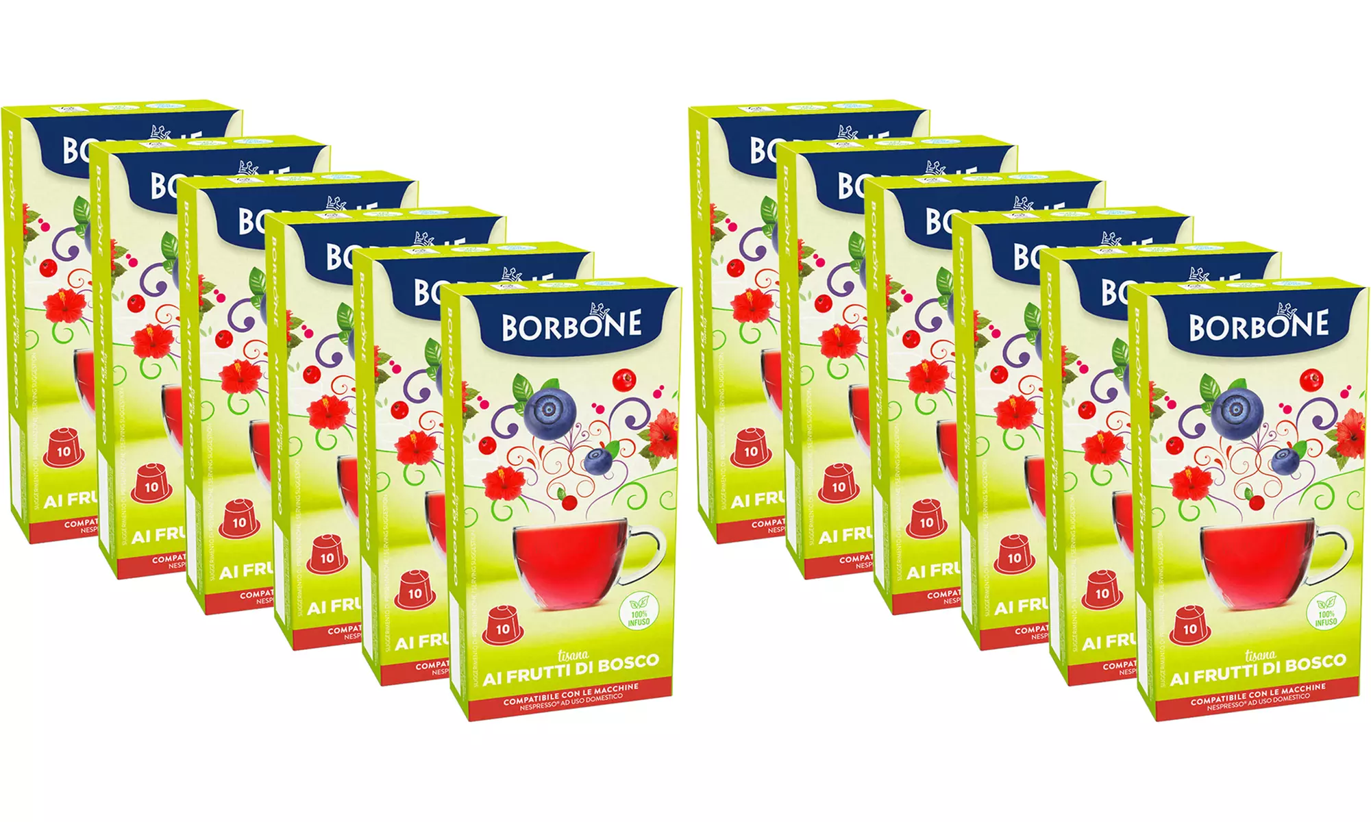 60 o 120 capsule Borbone compatibili con Nespresso