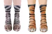 1 ou 2 paires de chaussettes 3D pieds d'animaux - Second Medium