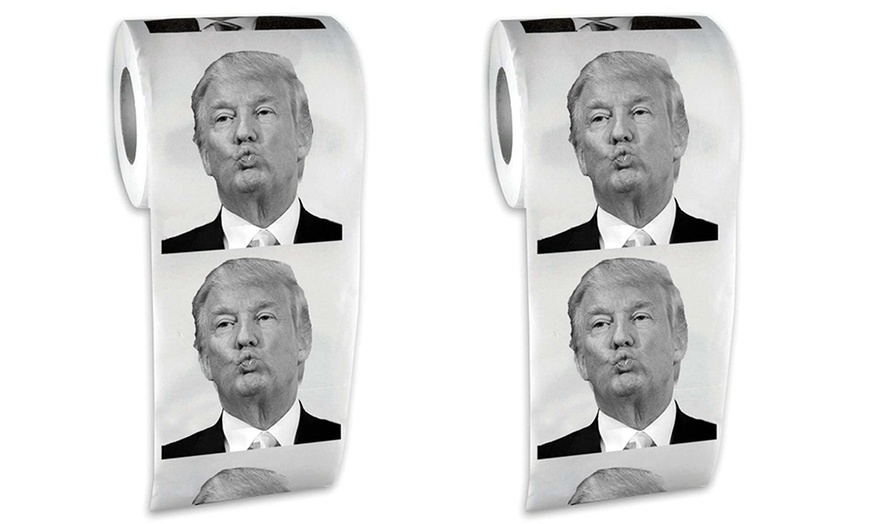 Image 9: Up to Four Donald Trump or Boris Johnson Novelty Toilet Paper Rolls