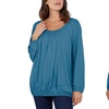 Image 17: Ladies Baggy Fit Ruched Neck Long Sleeve Top