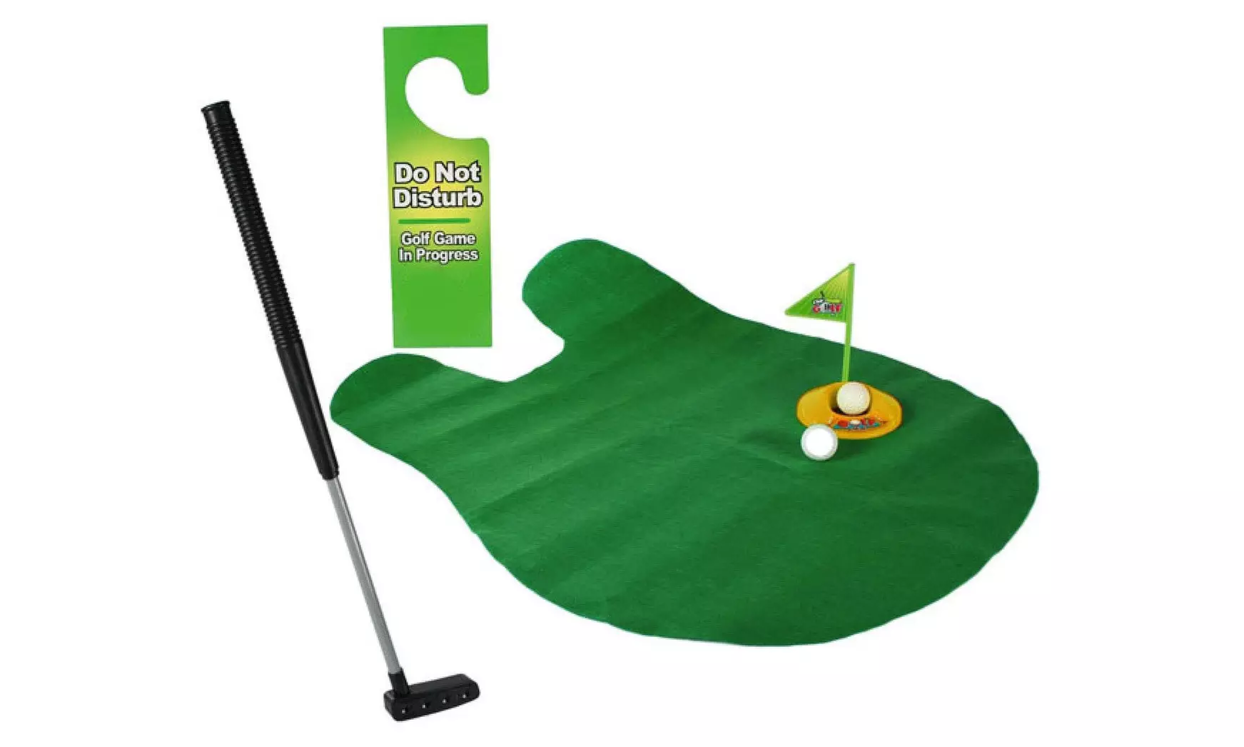 Ensemble de jeu de golf miniature pour les toilettes - Primary Image