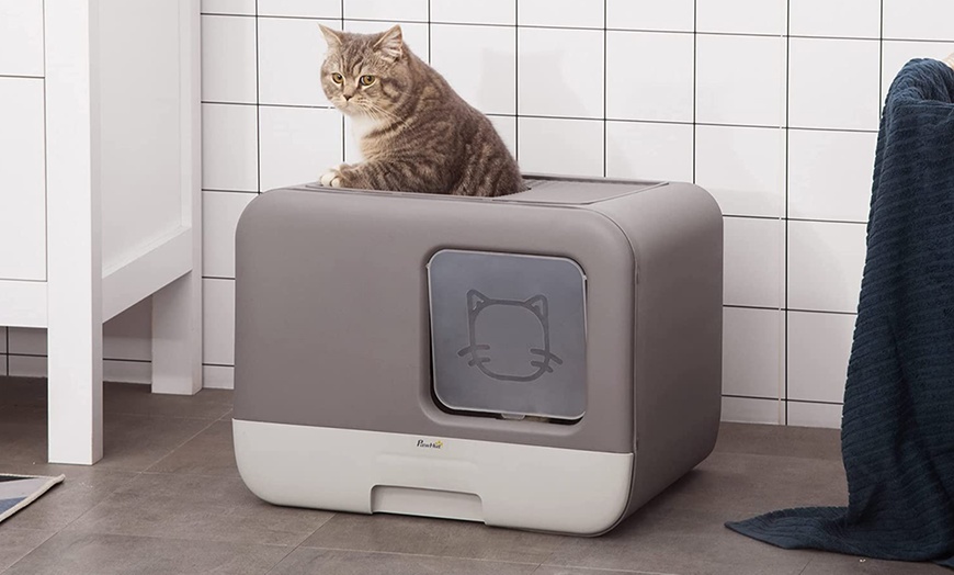 Image 15: PawHut Cat Litter Box