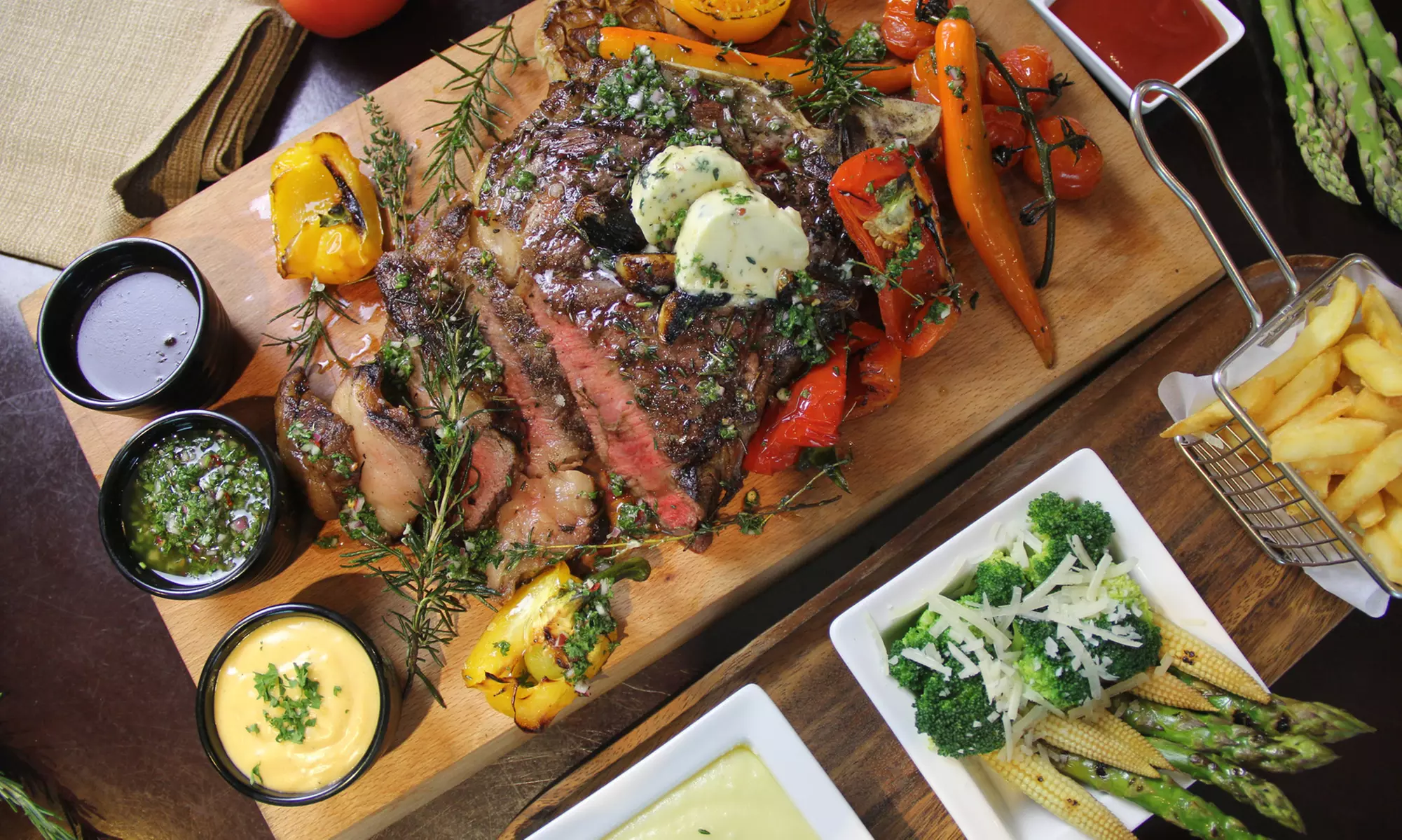 Florentine Steak Meal with Drinks for Up to Eight at Spaccanapoli Ristorante at 5* Crowne Plaza (Up to 20% Off*) - Primary Image