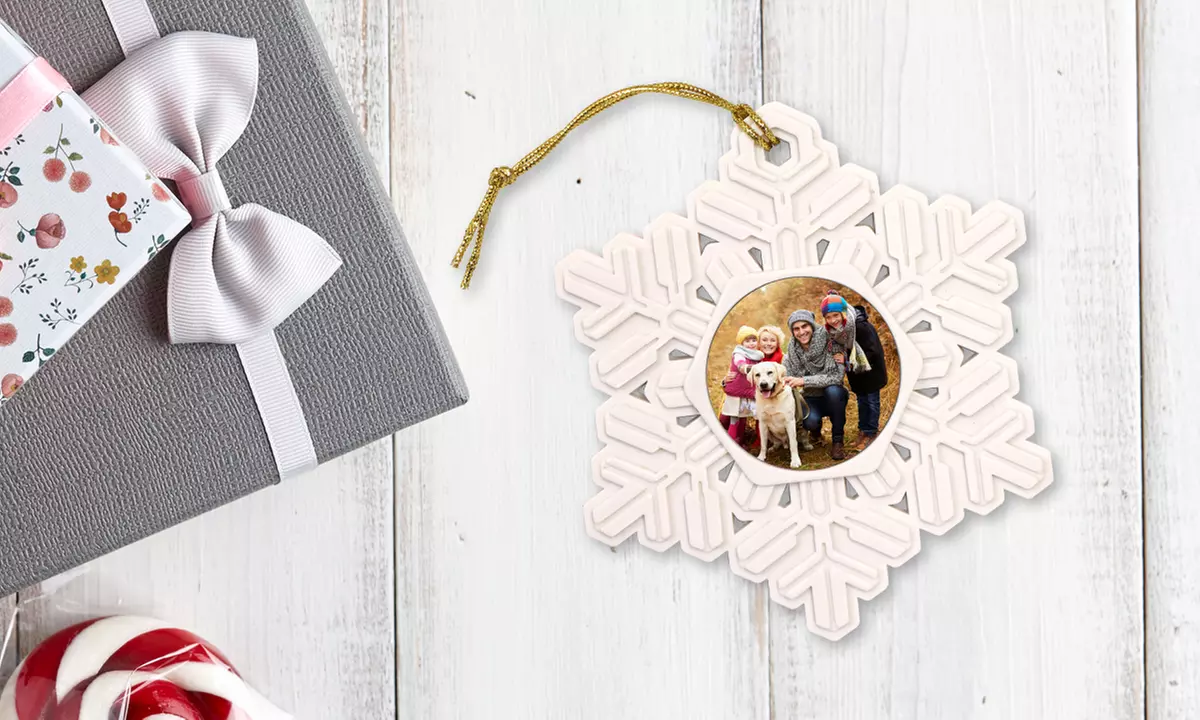 One or Two Personalized Resin Snowflake Ornaments from MailPix (Up to 73% Off) - Primary Image