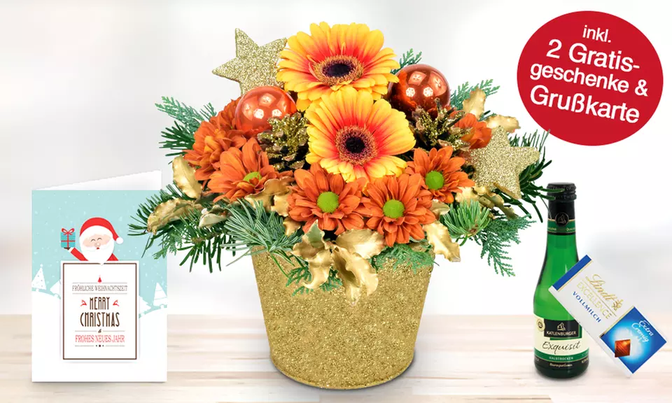 Weihnachtliches Blumengesteck