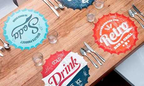 Set di 4 tovagliette sottopiatti, in stile Retro Chapa