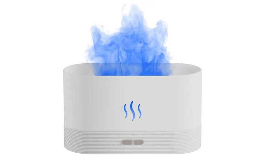 Image 6: Simulation Flame Humidifier Aromatherapy Diffuser USB Colourful Lights