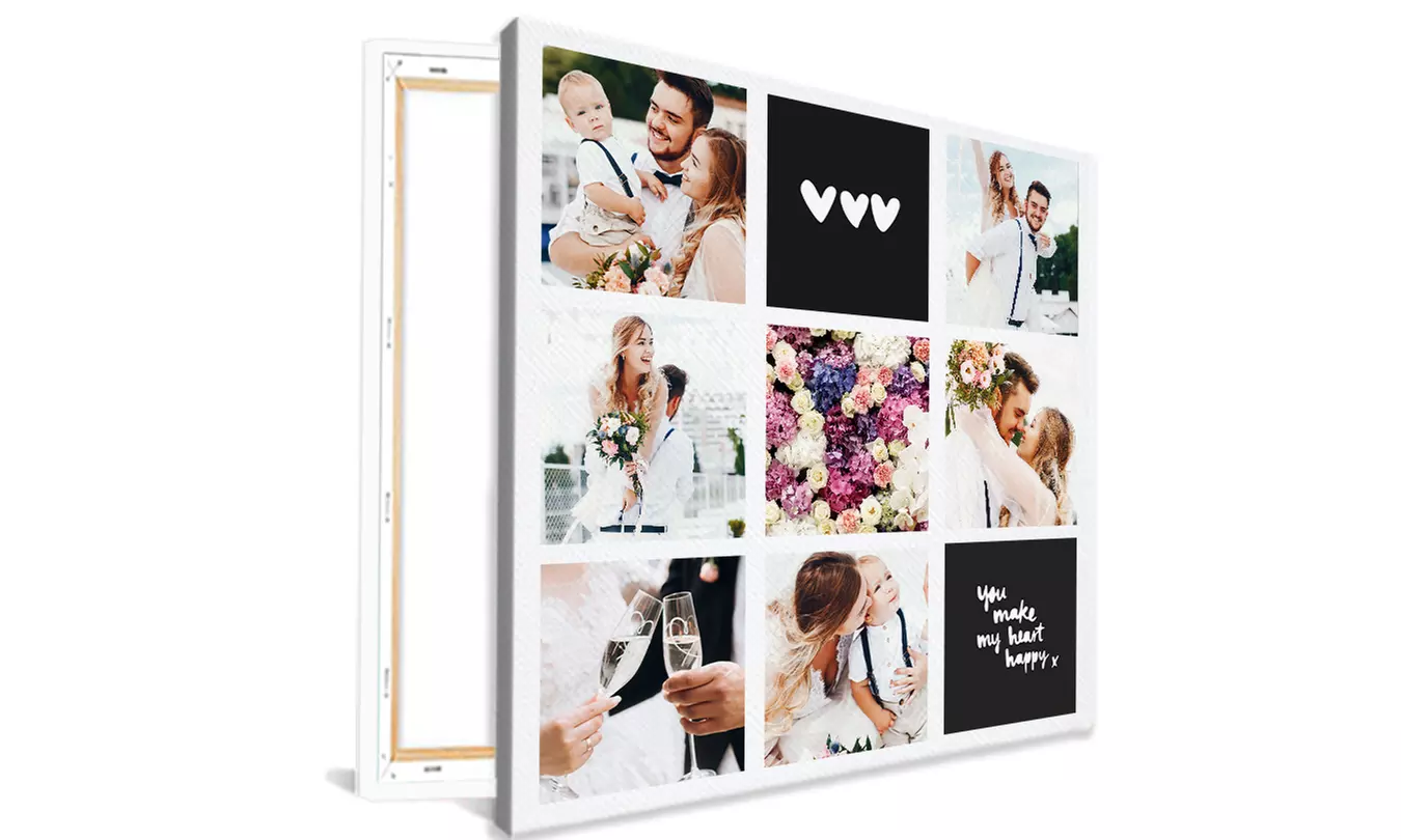 Personalisierbare Foto-Collage auf Leinwand