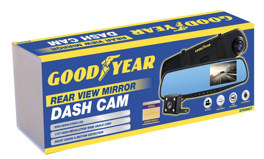 Image 6: Goodyear Mirror Dash Camera with Front and Rear Cameras