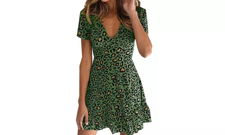 Image 4: Women's Leopard Print Summer Dress