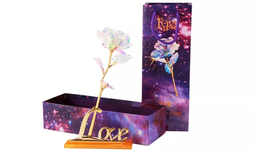 24K Foil-Plated Valentine Rose - Primary Image