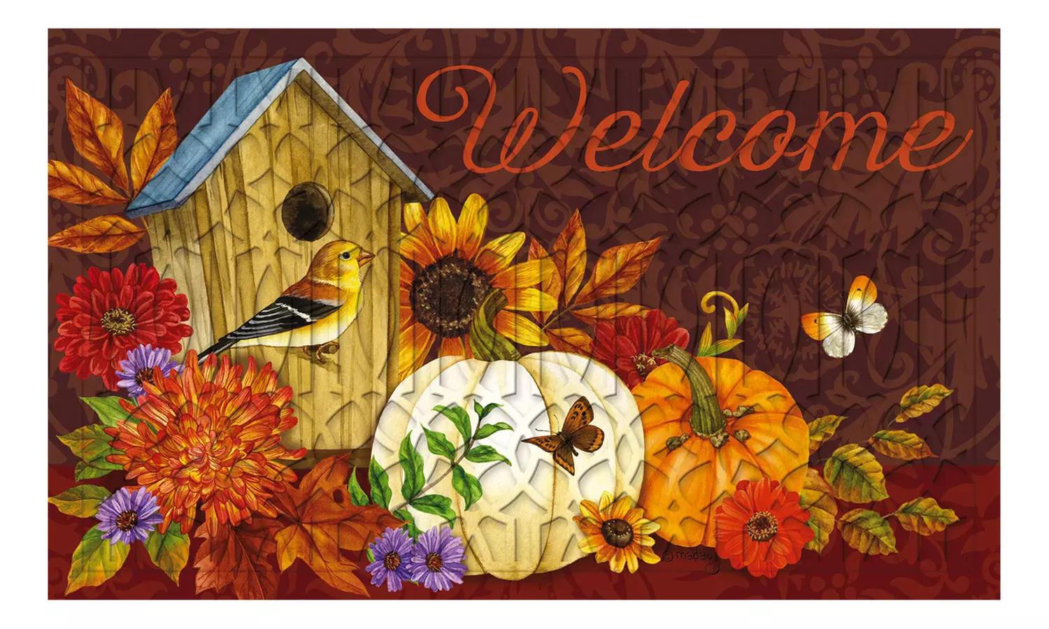 Fall-Themed Embossed Floor Mats - Second Medium
