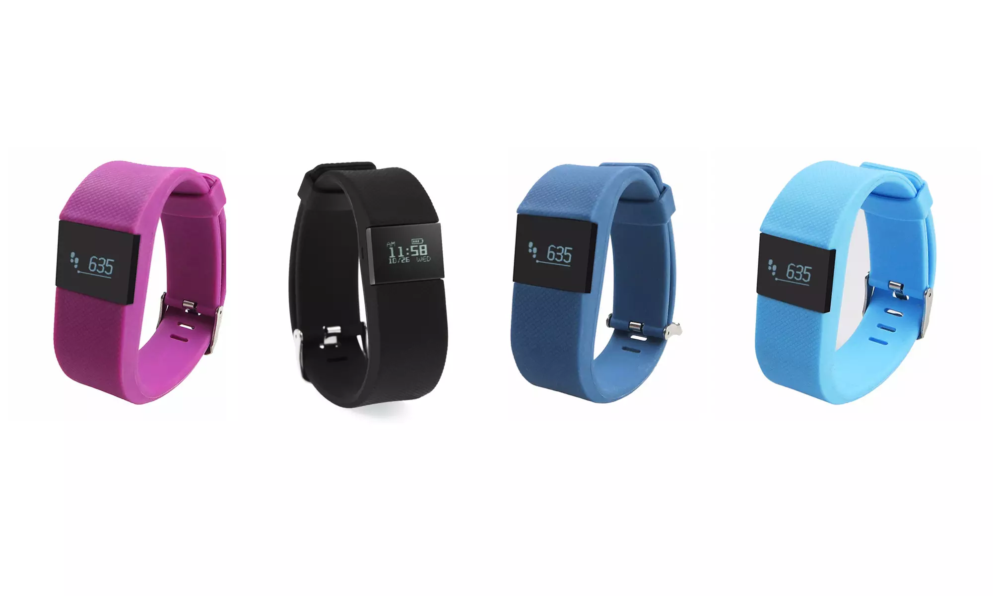 Bluetooth Fitness and Sleep Tracker with LED Display - Primary Image