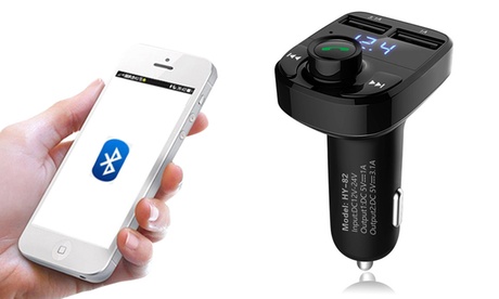 Kit Bluetooth pour smartphone avec transmetteur FM, chargeur USB,  câble de chargement ou carte micro SD en option