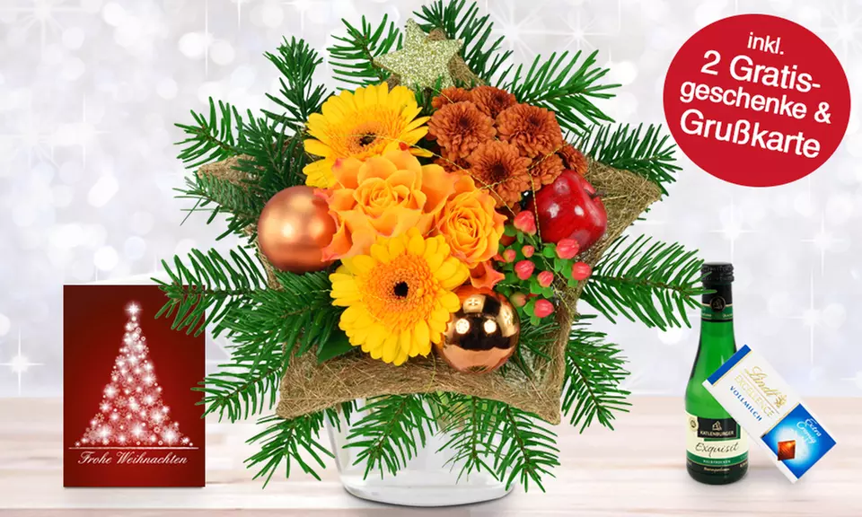 Weihnachtlicher Blumenstrauß