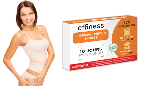 1, 2 ou 3 Programme minceur express Effiness 10 jours