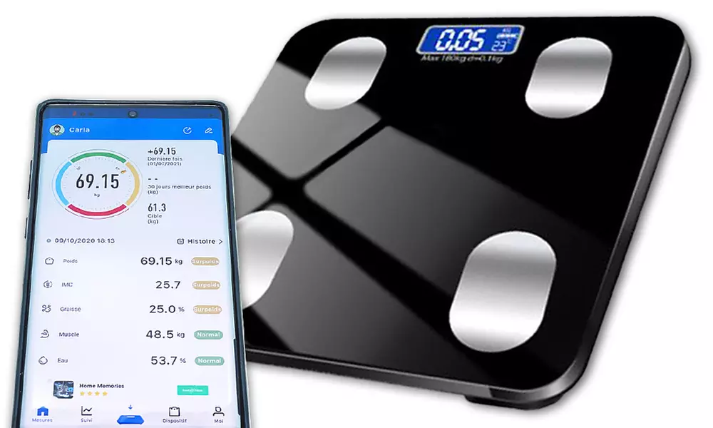 1x oder 2x Körperanalyse-Waage mit Bluetooth und großem LCD-Display - Primary Image