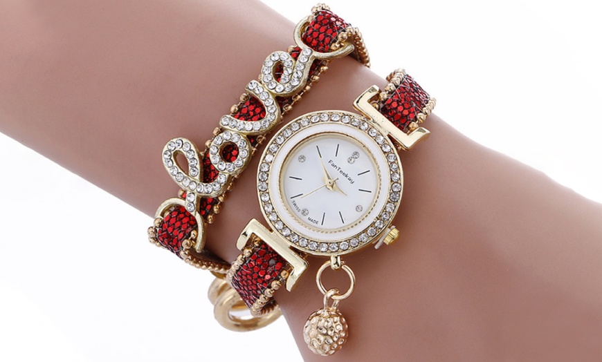 Image 4: Fashion Wrap Love Watch