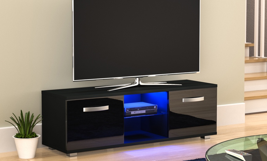 Image 46: Vida Designs Cosmo Two-Door TV Unit with Optional LED