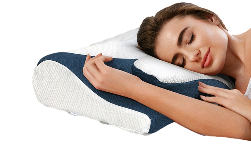 Image 1: Ergonomic Orthopaedic Memory Foam Pillow