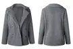 Double Breasted Oversize Teddy Fleece Fully Lined Jacket - Second Medium